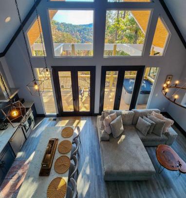 Ellijay Chalet De Esquí | Charlis Place Private Lux Cabin HotTub MT Views