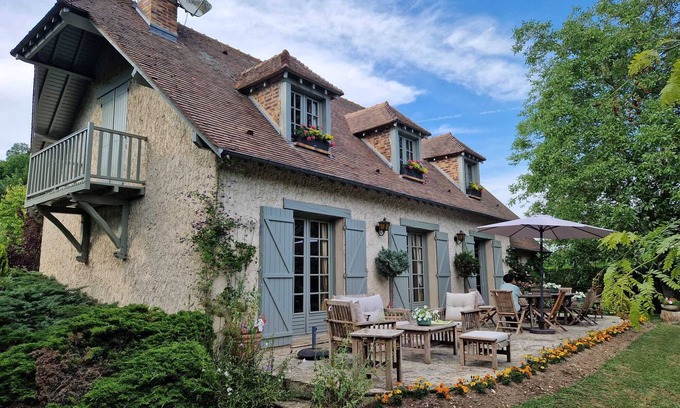 Sainte-Genevieve-les-Gasny Casa | CASA CON ENCANTO TRANQUILO, 9 pers., GIVERNY / LA ROCHE GUYON / PESCA / GOLF / MERCADO / BICICLETA