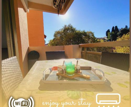 Riou - Petit Juas - Av de Grasse Apartamento | Charmant 2 pièces, traversant, clim, wifi, parking