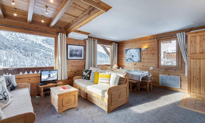 Meribel Centre Apartamento | Charmant appart 3 ch. proche centre Méribel - FR-1-565-22