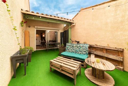 Sigean Apartamento | Charmant appartement à Sigean - 23 m² - Climatisation