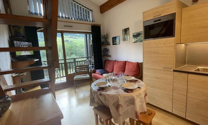 Praz-sur-Arly Apartamento | Charmant appartement à Praz Sur Arly - 5 personnes, parking et casier à ski - FR-1-603-13
