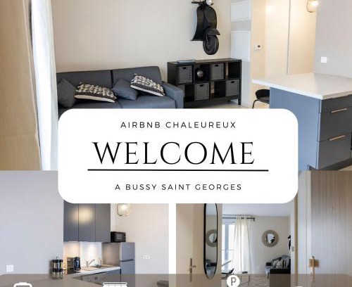 Bussy-Saint-Georges Apartamento | Charmant studio en résidence avec parking