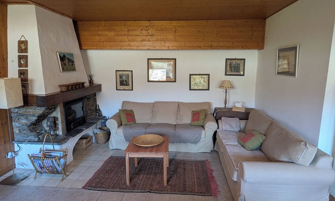 Saint-Gervais-les-Bains Apartamento | Charming duplex apartment in the heart of the village: view, quiet, fireplace and sauna