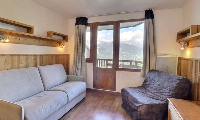 La Perriere Apartamento | Apartamento en La Tania, a pie de pistas, 1 habitación, 4 personas, balcón, bien equipado
