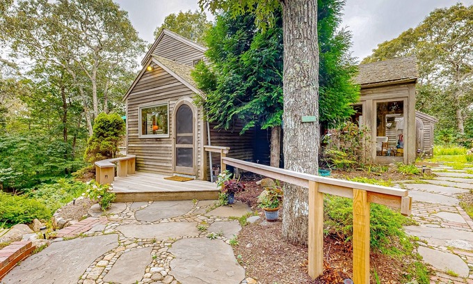 West Tisbury Casa | Charming 2-story house near the beach with inviting deck, large yard & canoe
