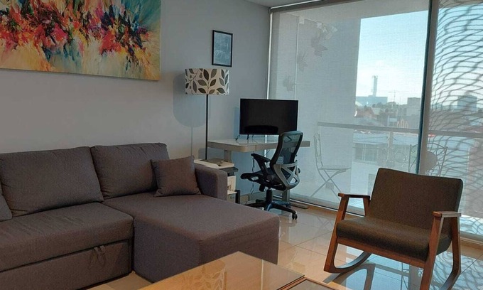 Puebla Apartamento | Elegante 2Hab/2Ba cerca Plaza Cristal, con Netflix
