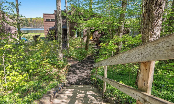 Gaylord Casa | Charming 3-bedroom Lakefront Home - Tons of Amenities like Firepits and WiFi