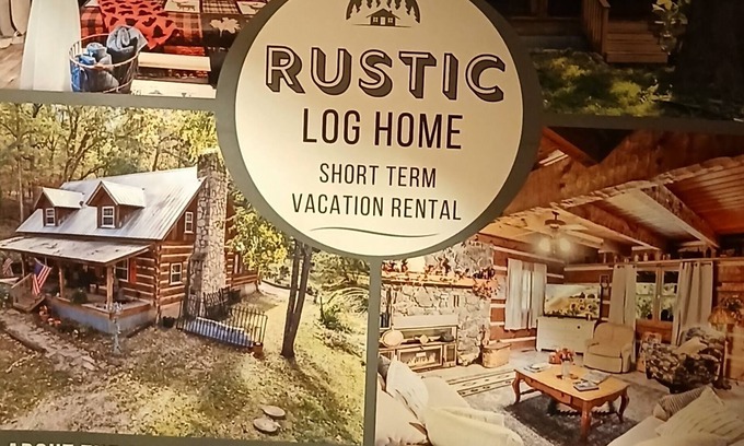 Linn Creek Cabina | Charming 4-bedroom log cabin in Linn Creek with WiFi and AC hot tub. Secluded,