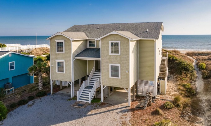Emerald Isle Cabaña | Charming 5-bedroom oceanfront duplex with wonderful views