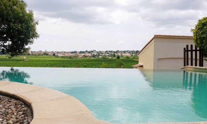 Cazouls-les-Beziers Casa | Encantadora casa en una finca con piscina climatizada