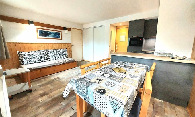 Plagne 1800 Apartamento | Encantador apto 5 pers, piscina, aparcamiento, Plagne 1800