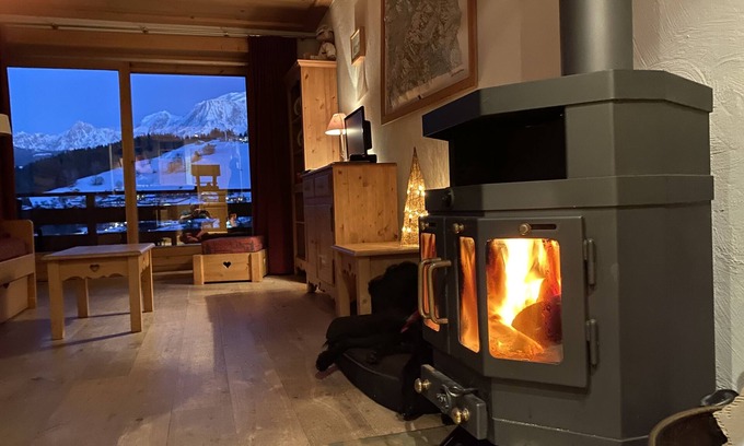 Combloux Apartamento | Encantador apartamento en un chalet frente al Mont Blanc y cerca de las pistas.