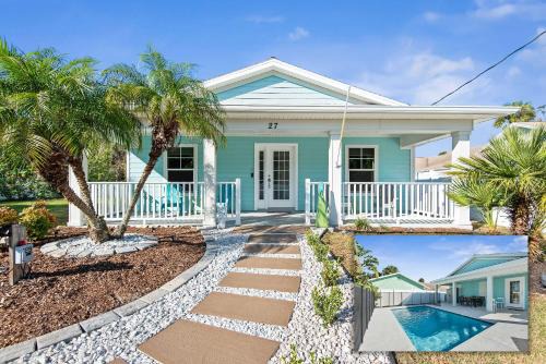 Palm Coast Casa | Charming Beachside Home Heated Pool Free Golf Cart