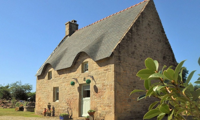 Quistinic Cabaña | Encantadora casa de Bretón con vigas de madera con piscinas climatizadas del sur de Bretaña