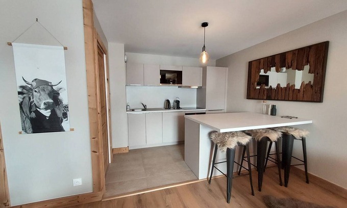 Les Avanchers-Valmorel Chalet De Esquí | Chalet independiente con 3 habitaciones, terraza y servicios hoteleros - Ideal para 6 personas