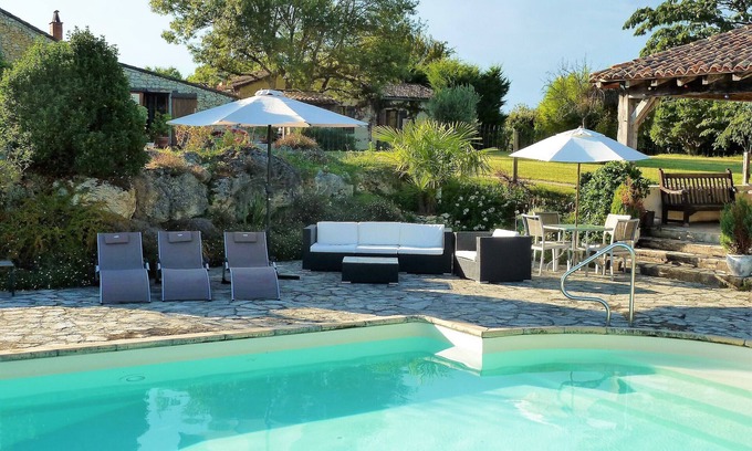 Monbazillac Cabaña | Casa de Campo Cottage con gran piscina climatizada En Monbazillac, Nr Bergerac