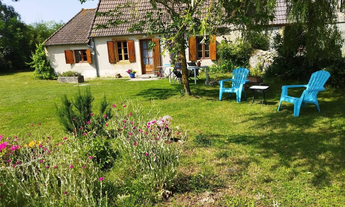 Le Chatelet Cabaña | Casa rural acogedora con jardín privado, entorno agrícola, rutas de senderismo y cerca de George Sand