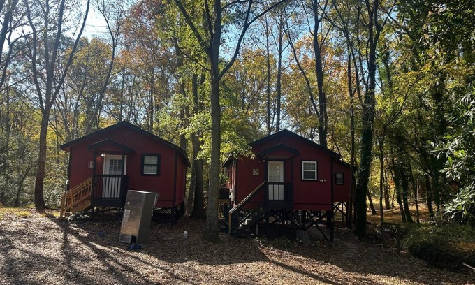 Cave Spring Cabina | Charming Creek Cabin Stay