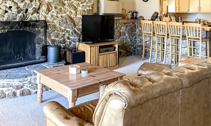 Alpine Village Cabina | Charming dog-friendly mountain getaway w/ hot tub, fireplace, W/D, & great views