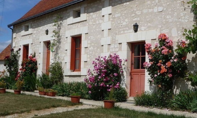 Saint-Senoch Cabaña | Casa rural en Touraine Sur: chimenea, jardín privado, cerca de Loches