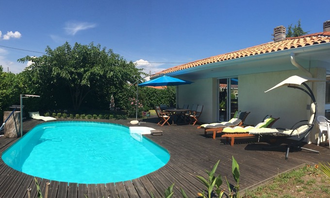 Saint-Medard-en-Jalles Casa | Encantadora casa con piscina climatizada