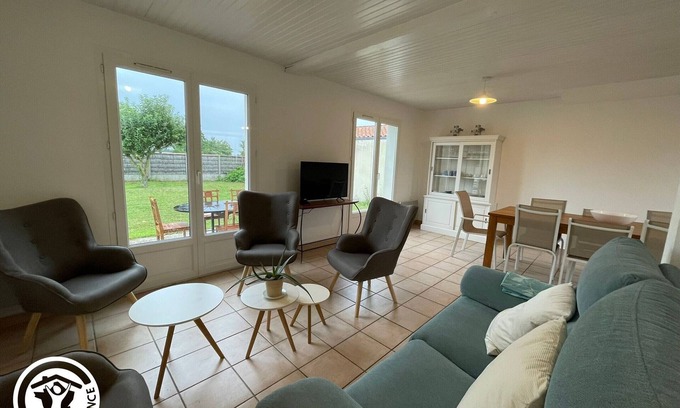 Bourgenay Cabaña | Casa con Encanto para 6 Personas en Talmont St Hilaire, Cerca de Playas y Ciclovías