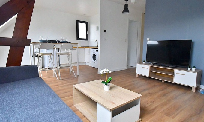 Vert-le-Grand Apartamento | Charming, fully-equipped, refurbished F2.