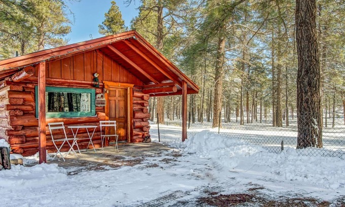 Parks Casa | Charming & Historical 1 Room Log Cabin / Forest Views/ 20 Minutes from Flagstaff