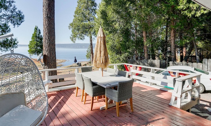 East Shore Casa | Charming Home w/ Private Dock on Lake Almanor!