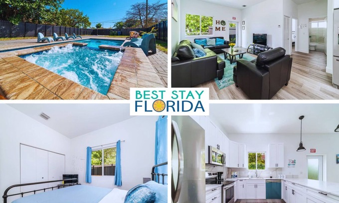 Hallandale Beach Casa | Charming Home With Pool Jacuzzi