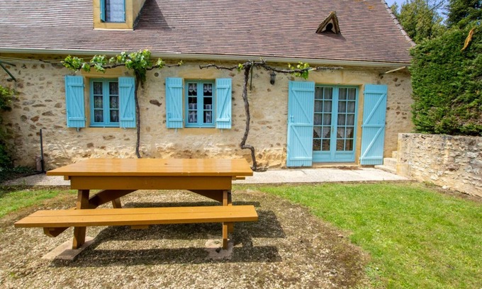 Saint-Avit-Riviere Cabaña | Casa rural con jacuzzi, chimenea y jardín cerca de Monpazier