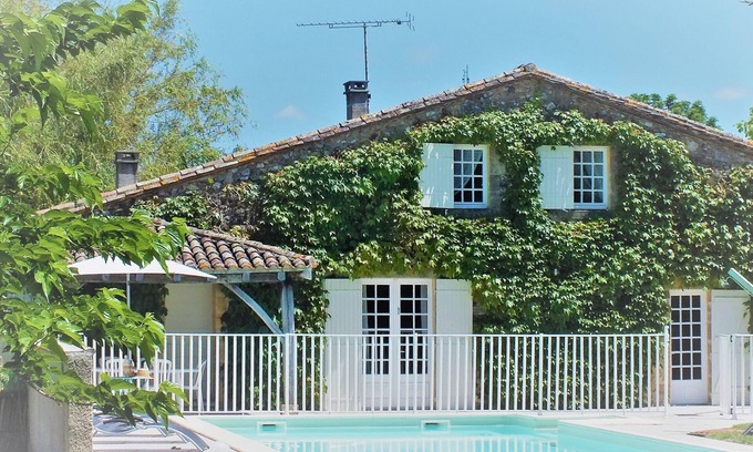 Monpazier Casa | casa + piscina **** Encanto 8 personas -to MONPAZIER en púrpura Perigord
