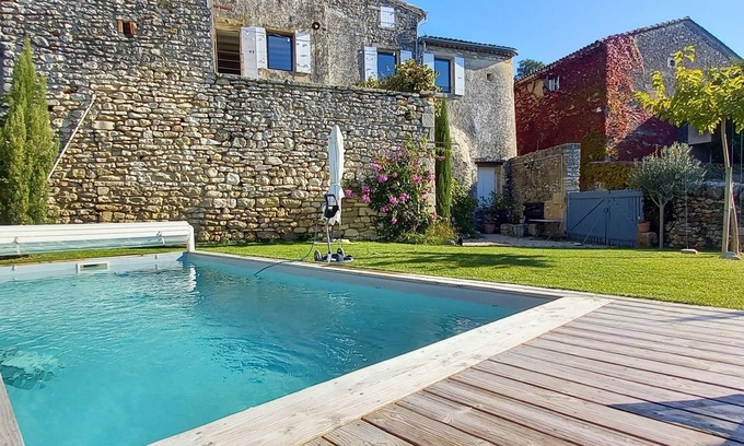 Chamaret Casa | Encantadora casa con piscina en Drôme Provençale