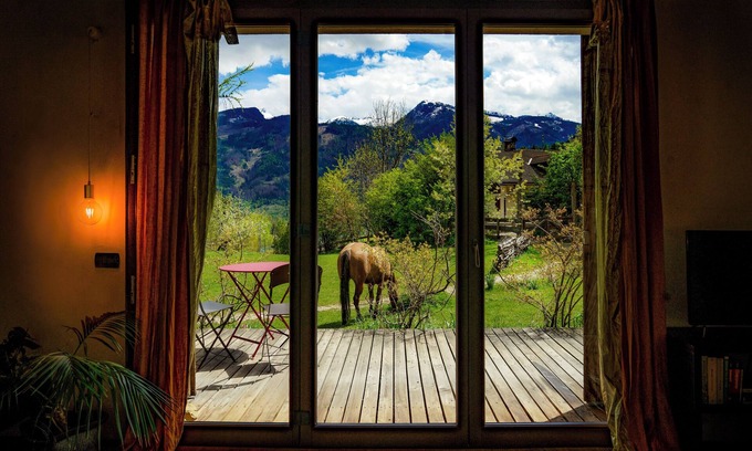 Tesero Apartamento | espacio abierto magia en la planta baja. Esencia de la dolomita