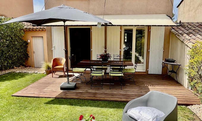 Mallemort Casa | Casa en el Golf de Pont Royal: 6 plazas, terraza, piscina, parking, aire acondicionado y fibra.