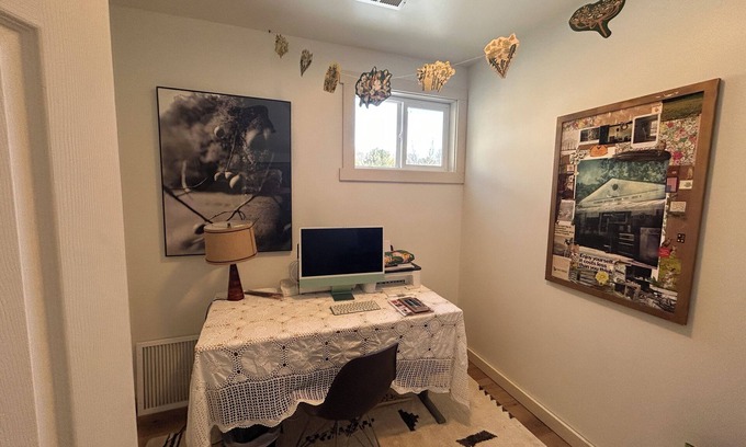 Mount Clare Casa | Charming Renovated Schoolhouse Retreat – 2BR + Office, Spacious Yard