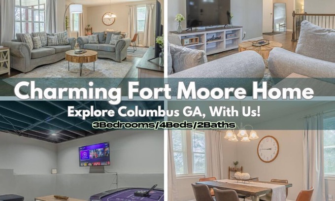 Columbus Casa | Charming Spacious Home Near Fort Moore| Game Room