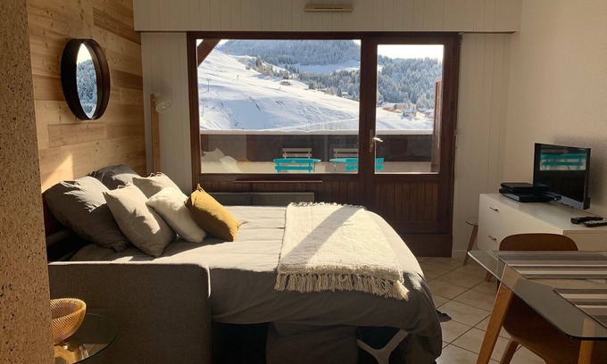 Le Grand-Bornand Apartamento | Estudio con encanto + área de descanso (22m2 - 4Pers.)
