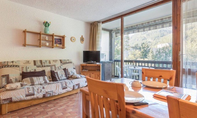 Saint-Chaffrey Apartamento | Estudio con balcón y aparcamiento privado en Serre-Chevalier