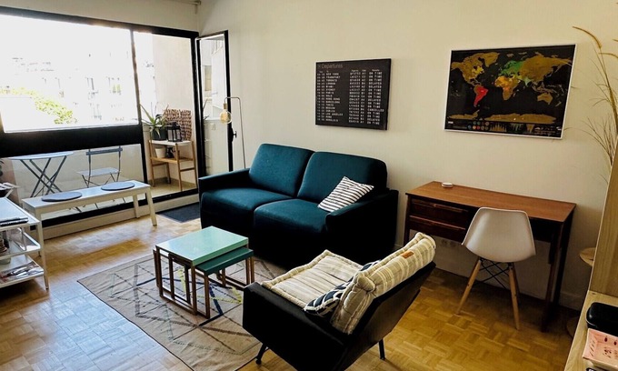 Quartier de la Roquette Apartamento | Charming T2 with balcony near the Bastille