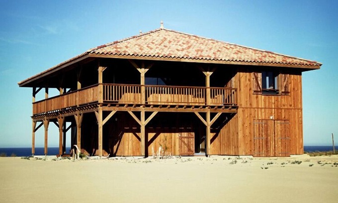 Saint-Girons Plage Villa | Encantadora villa, ubicación excepcional en la duna con vistas al océano.