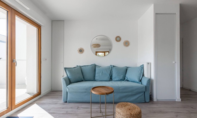 Magny-le-Hongre Apartamento | Chez André by Plaza -Apartamento-Baño con ducha-Terraza