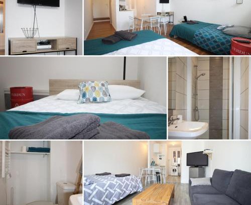 Verdun Apartamento | Chez Dan - Studio NEUF - 1 lit 2 personnes - canapé convertible - 2 couchages - internet - Centre ville - Parking proche - Proche gare - Géré par PrestaZen'Services