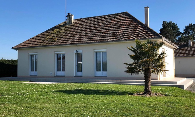 Creances Casa | Chez Isabelle. Maison Pour 6 Pers sur Terrain Clos de 1000m² à 4 km de la Plage