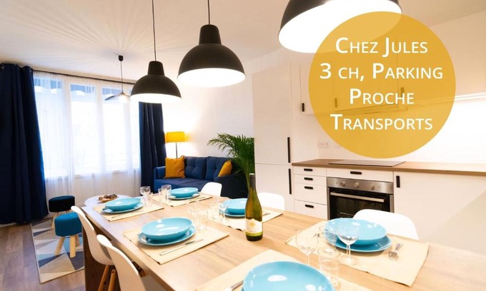 Grand Clement Apartamento | Chez Jules - Tram, Bus, 8 pers., 3ch, wifi