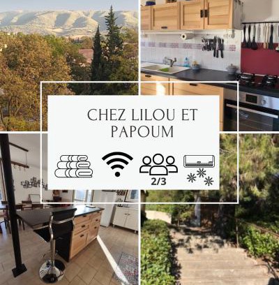 Limoux Casa | Chez Papoum et Lilou, vue imprenable avec terrasse au calme