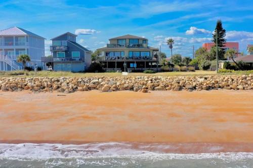 Flagler Beach Casa | Chic Home: Ocean Views, Hot Tub & Game Room!