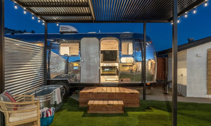 Desert Hot Springs Casa | Chic & Modern Airstream + Soaking Tub