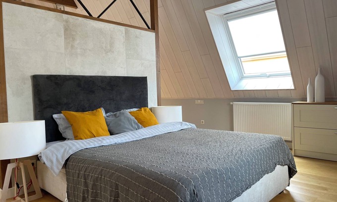 Pohja-Tallinn Apartamento | Chic Old Town Apartment with Soaring Ceilings and Modern Comforts